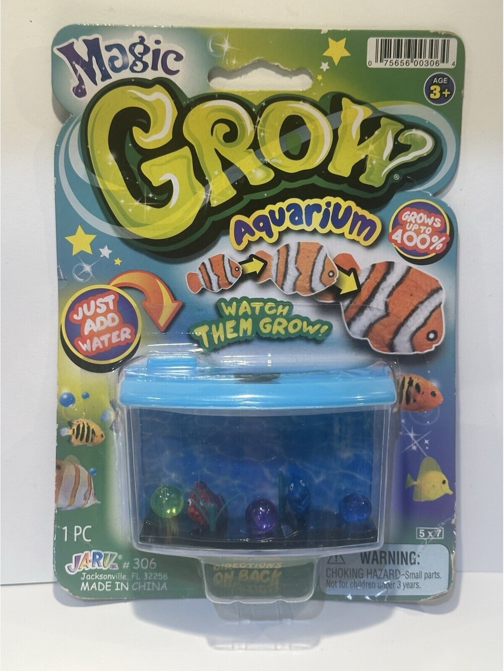 Ja-Ru Magic Grow Aquarium Water Growing 2 Fish Toys in a Tank Just Add Water